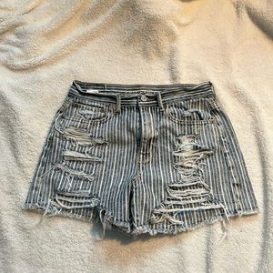 Denim stripped shorts from American Eagle